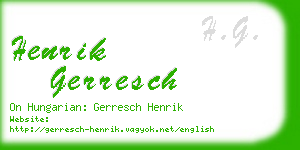 henrik gerresch business card